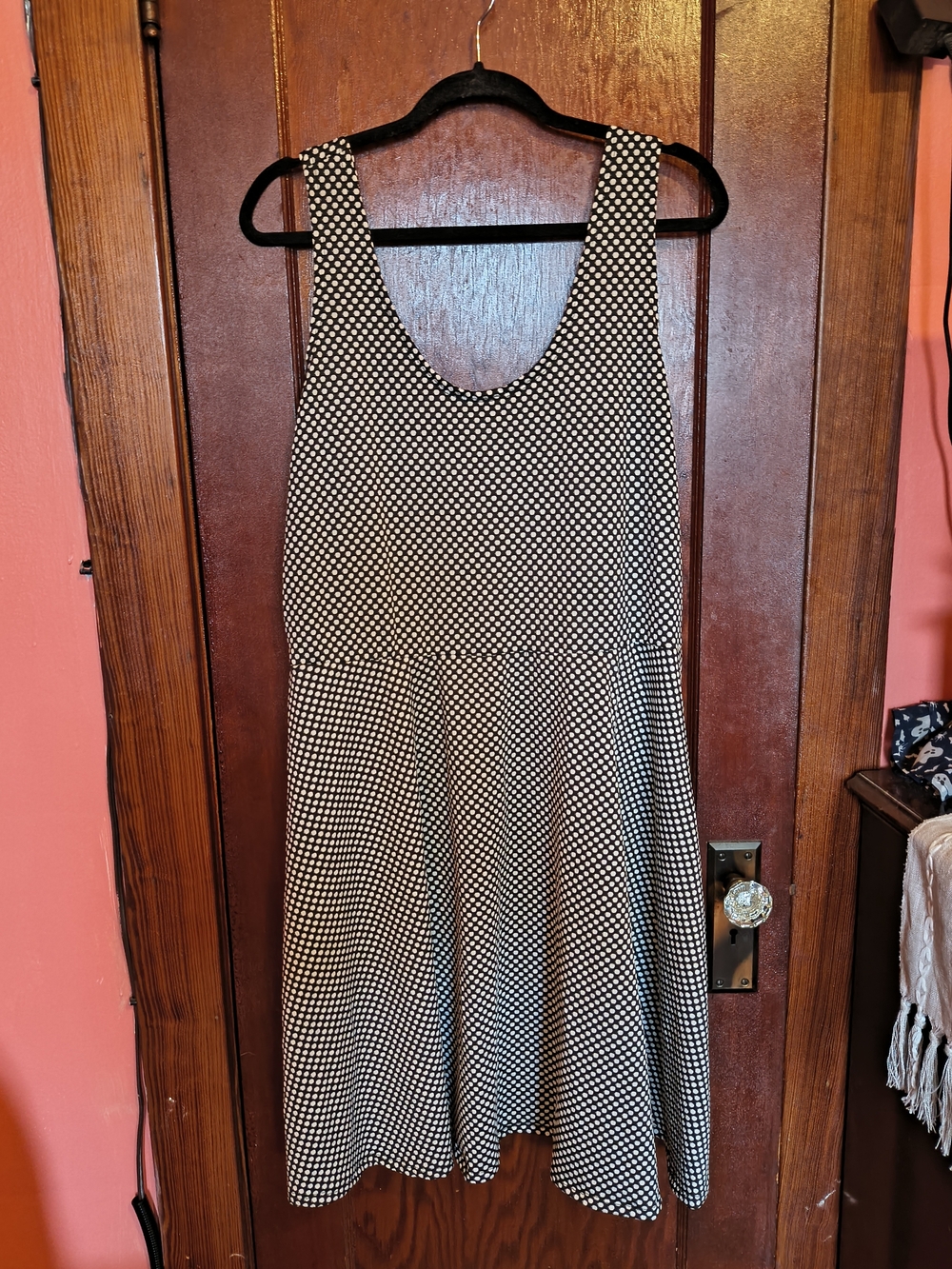 Black & White Polka Dot Sleeveless Sundress
